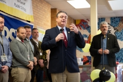 March 1, 2019: Senator Kearney celebrates National School Breakfast Week at Tinicum School  by participating in a synchronized state-wide event – Hear the Pennsylvania Crunch!