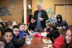 March 1, 2019: Senator Kearney celebrates National School Breakfast Week at Tinicum School  by participating in a synchronized state-wide event – Hear the Pennsylvania Crunch!