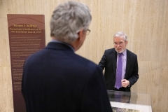 March 11, 2019: Senator Kearney being shown original Pennsylvania Charter during tour of Department of State.