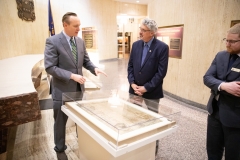 March 11, 2019: Senator Kearney being shown original Pennsylvania Charter during tour of Department of State.
