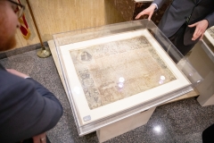 March 11, 2019: Senator Kearney being shown original Pennsylvania Charter during tour of Department of State.