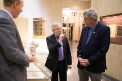 March 11, 2019: Senator Kearney being shown original Pennsylvania Charter during tour of Department of State.