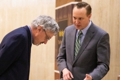 March 11, 2019: Senator Kearney being shown original Pennsylvania Charter during tour of Department of State.