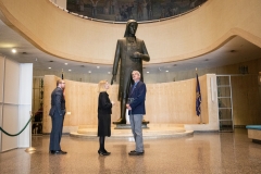 March 11, 2019: Senator Kearney being shown original Pennsylvania Charter during tour of Department of State.