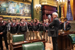 February 9, 2022: Sen. Kearney hosted the Conestoga Boys’ Soccer team at the Capitol today.  In November, the Pioneers finished a perfect 26-0 season with a 1-0 victory over Seneca Valley to win the PIAA Class 4A Championship. It is the program’s fifth state crown, and fourth in the past decade.