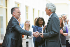 May 25, 2022: Sen. Kearney received the Legislative Champion Award from the State YMCA of Pennsylvania and the Pennsylvania State Alliance of YMCAs.  The award was presented by Mike Ranck, Executive Director of the YMCA of Eastern Delaware County.  Sen. Kearney also posed with co-recipient Sen. Kristin Phillips-Hill of York County and program MC Laura Phillippy, Blue Lieutenant Governor for PA in the YMCA Youth in Government Program.