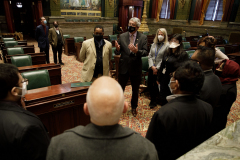 January 25, 2022: January 25, 2022 – Today Senator Tim Kearney and Senator Sharif Street honored the Muslim Aid Initiative (MAI), a non-profit organization created by their constituents in response to the COVID-19 pandemic in March 2020, in a recognition ceremony on the PA Senate Floor.