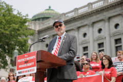 June 3, 2025: Senator Kearney joined Rep. Lisa Borowski and members of PASNAP at the Capitol to rally in support of House Bill 1460 – the version of the Health Systems Protection Act I introduced in the Senate as Senate Bill 322.