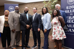 June 24, 2024: Sen. Kearney joined Gov. Josh Shapiro and Revenue Secretary Pat Browne for a news conference at Upper Darby’s Watkins Avenue Senior Center to discuss the expanded Property Tax and Rent Rebate Program which helps low-income seniors and disabled Pennsylvanians.