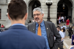 April 9, 2019: Senator Tim Kearney joins SEIU at state Capitol rally for better workers' rights.