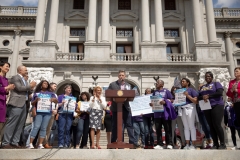 April 9, 2019: Senator Tim Kearney joins SEIU at state Capitol rally for better workers' rights.