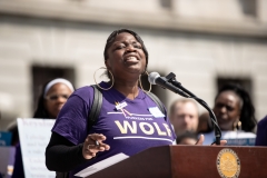 April 9, 2019: Senator Tim Kearney joins SEIU at state Capitol rally for better workers' rights.