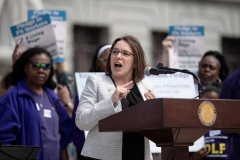 April 9, 2019: Senator Tim Kearney joins SEIU at state Capitol rally for better workers' rights.