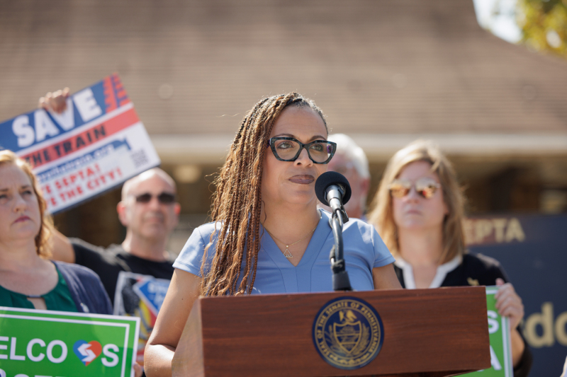 September 5, 2025 – Members of the Delaware County House and Senate legislative delegations, today held a press conference at the Lansdowne Avenue Trolley Station in Drexel Hill, PA to call on Pennsylvania Senate Republicans to return to the table and negotiate a sensible state budget that protects investments in public transit and delivers critical, fair funding to K-12 schools. 