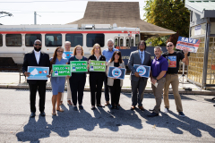 September 5, 2025 – Members of the Delaware County House and Senate legislative delegations, today held a press conference at the Lansdowne Avenue Trolley Station in Drexel Hill, PA to call on Pennsylvania Senate Republicans to return to the table and negotiate a sensible state budget that protects investments in public transit and delivers critical, fair funding to K-12 schools. 