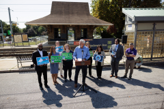 September 5, 2025 – Members of the Delaware County House and Senate legislative delegations, today held a press conference at the Lansdowne Avenue Trolley Station in Drexel Hill, PA to call on Pennsylvania Senate Republicans to return to the table and negotiate a sensible state budget that protects investments in public transit and delivers critical, fair funding to K-12 schools. 