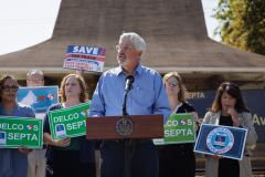 September 5, 2025 – Members of the Delaware County House and Senate legislative delegations, today held a press conference at the Lansdowne Avenue Trolley Station in Drexel Hill, PA to call on Pennsylvania Senate Republicans to return to the table and negotiate a sensible state budget that protects investments in public transit and delivers critical, fair funding to K-12 schools. 