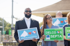 September 5, 2025 – Members of the Delaware County House and Senate legislative delegations, today held a press conference at the Lansdowne Avenue Trolley Station in Drexel Hill, PA to call on Pennsylvania Senate Republicans to return to the table and negotiate a sensible state budget that protects investments in public transit and delivers critical, fair funding to K-12 schools. 
