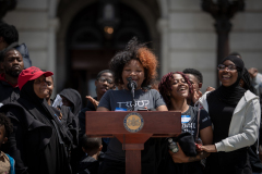 May 8, 2023: Senator Tim Kearney speaks at a Student March for Gun Safety in Harrisburg.