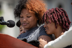 May 8, 2023: Senator Tim Kearney speaks at a Student March for Gun Safety in Harrisburg.