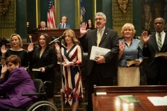 January 1, 2019: Senator Tim Kearney is sworn  into his 1st term in the Pennsylvania State Senate.