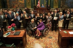 January 1, 2019: Senator Tim Kearney is sworn  into his 1st term in the Pennsylvania State Senate.
