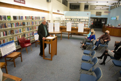 March 7, 2022:  Sen. Tim Kearney hosts a town hall at the Sellers Memorial Library in Upper Darby.