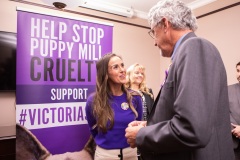 October 22, 2019: Supporters of Victoria’s Law, a bill to end the puppy mill industry in Pennsylvania, were joined in the Capitol today by three-time Olympic gold medalist Heather Mitts, a defender for the U.S. Women’s National Team and an animal advocate.  Mitts, a native of Ohio, now lives in Delawary County.