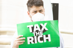August 26, 2021: Senators Kearney and Cappelletti  held a rally in front of the Delaware County Courthouse in Media with We the People and  For Our Future to call for release of idled American Rescue Plan Funds to help the vulnerable and rebuild the economy.