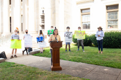 August 26, 2021: Senators Kearney and Cappelletti  held a rally in front of the Delaware County Courthouse in Media with We the People and  For Our Future to call for release of idled American Rescue Plan Funds to help the vulnerable and rebuild the economy.