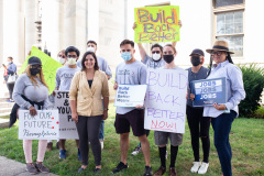 August 26, 2021: Senators Kearney and Cappelletti  held a rally in front of the Delaware County Courthouse in Media with We the People and  For Our Future to call for release of idled American Rescue Plan Funds to help the vulnerable and rebuild the economy.