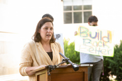 August 26, 2021: Senators Kearney and Cappelletti  held a rally in front of the Delaware County Courthouse in Media with We the People and  For Our Future to call for release of idled American Rescue Plan Funds to help the vulnerable and rebuild the economy.