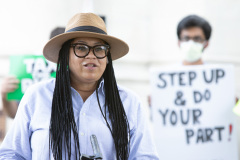 August 26, 2021: Senators Kearney and Cappelletti  held a rally in front of the Delaware County Courthouse in Media with We the People and  For Our Future to call for release of idled American Rescue Plan Funds to help the vulnerable and rebuild the economy.