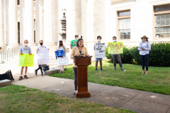 August 26, 2021: Senators Kearney and Cappelletti  held a rally in front of the Delaware County Courthouse in Media with We the People and  For Our Future to call for release of idled American Rescue Plan Funds to help the vulnerable and rebuild the economy.