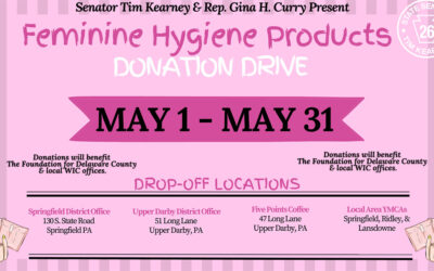 Senator Kearney, Rep. Curry Offices to Collect Feminine Hygiene Products during May