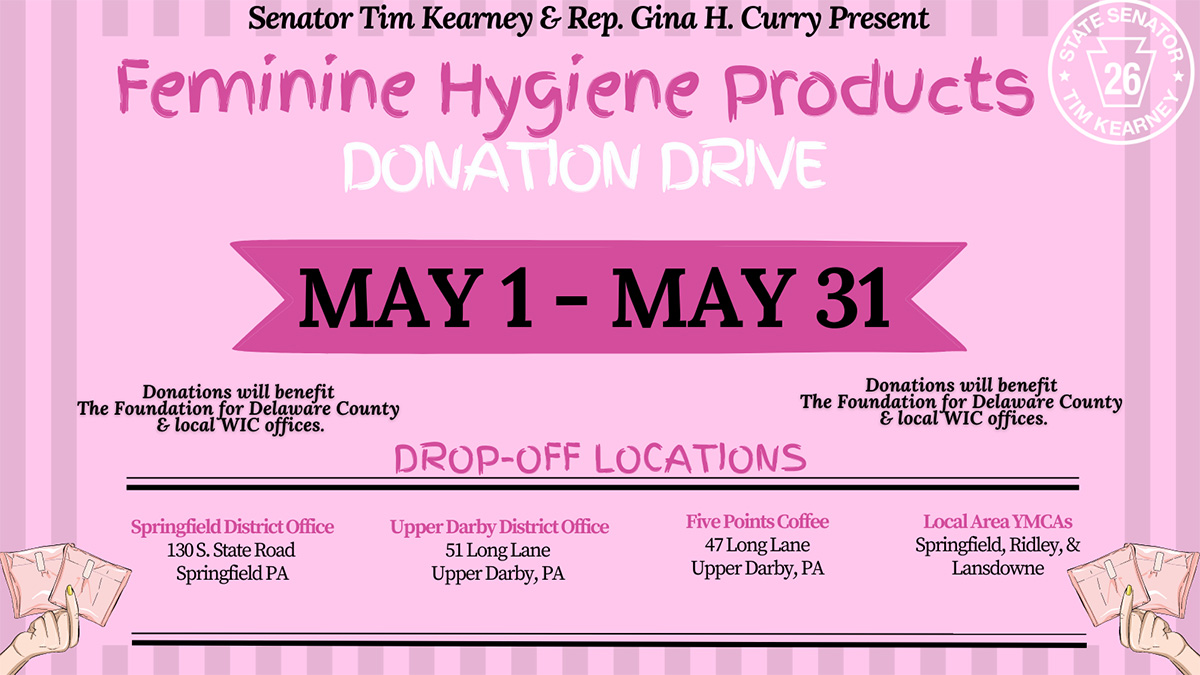 Feminine Hygiene Products Donation Drive