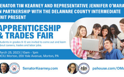 Senator Kearney and Rep. O’Mara to Host Apprenticeship & Trades Fair March 25 in Morton