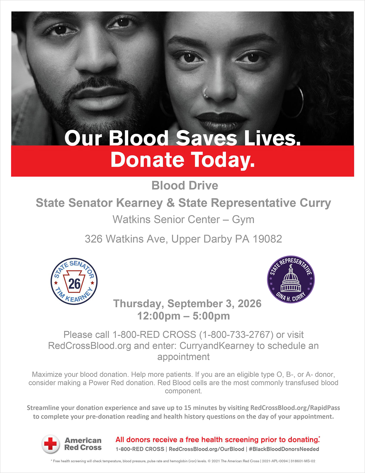 Blood Drive - September 3, 2026