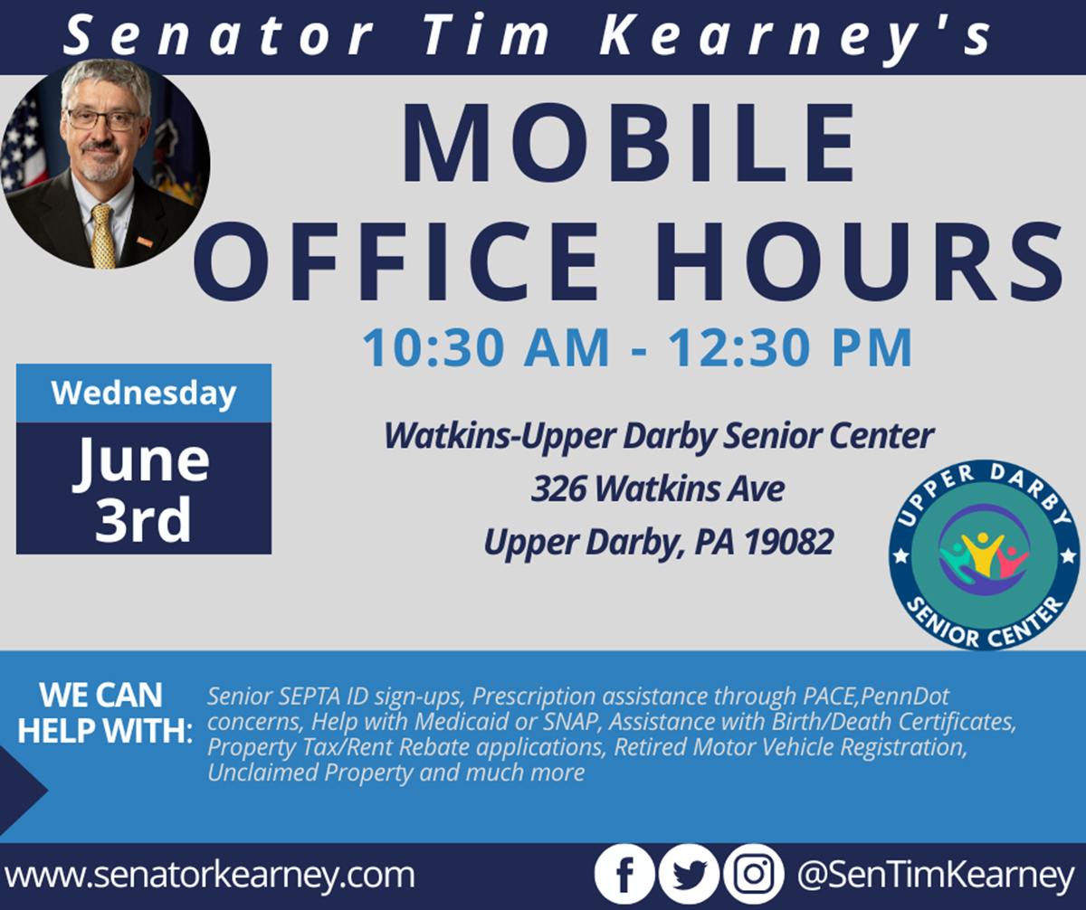 Mobile Office Hours (Watkins-Upper Darby Senior Center) - June 3, 2026